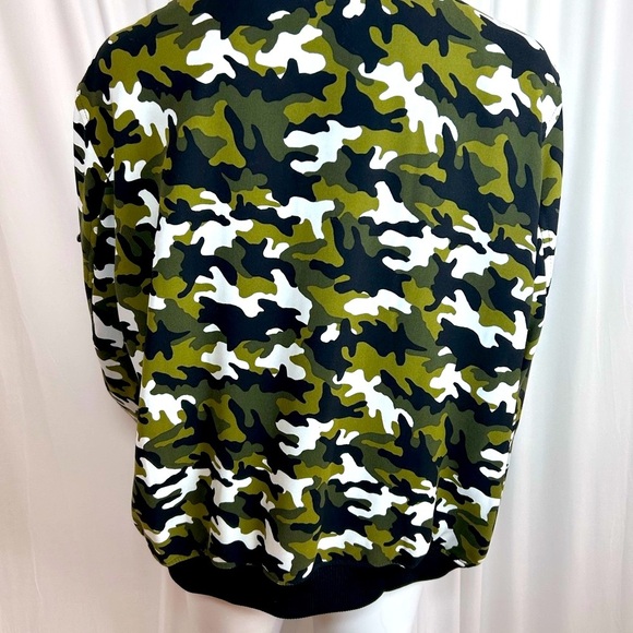 Michael Kors Camo Bomber Jacket - Green, Black, White - Picture 3 of 9